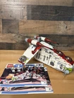 LEGO 7676 Republic Attack Gunship Star Wars Clone Wars W Manual Minifigures