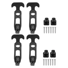 4-Pack T-Handle Rubber Flexible Draw Latches,4.3" Latches for Toolbox, Black