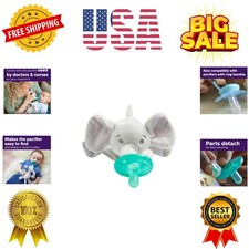 Soothie Snuggle Pacifier Holder with Detachable Pacifier, 0m , Elephant, /03-...
