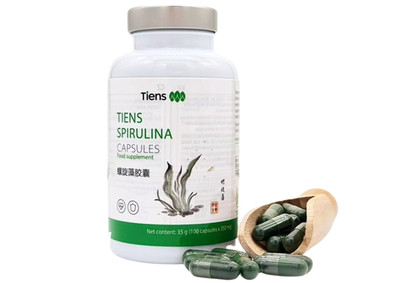 Tiens Spirulina Kapseln mit reiche Quelle für Protein, Vitamin B, Kupfer, Eisen