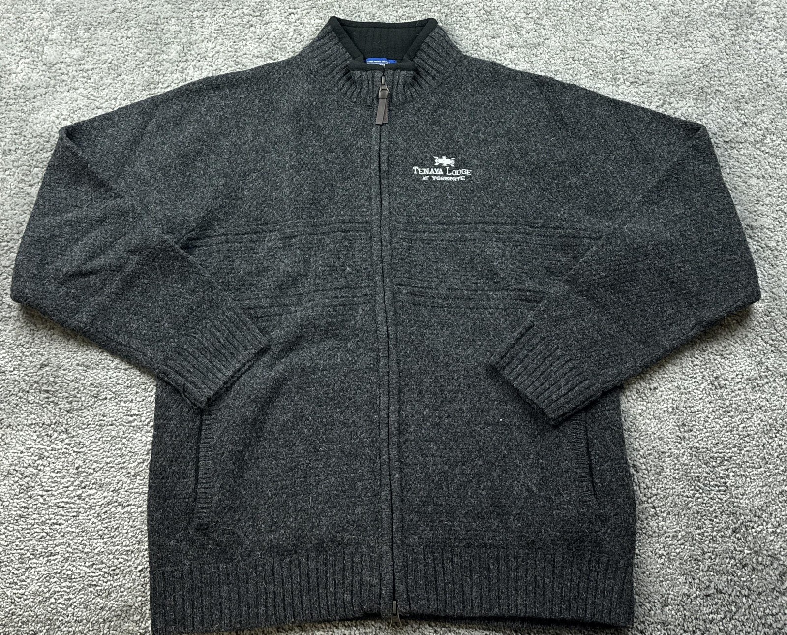 Pendleton Sweater Mens Medium Gray Wool Full Zip … - image 1