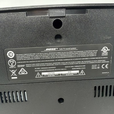 Bose Solo TV Sound System Model 410376 With Remote | eBay