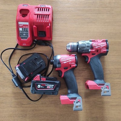 Milwaukee M18 FUEL Werkzeugsatz Bohrmaschine FDD3 Schraubendreher FID3 in sehr gutem Zustand 
