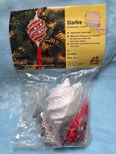 LeeWards STARFIRE Tasseled Red Vtg Sequin Bead Christmas Ornament Kit