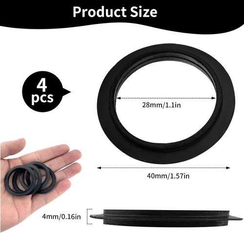 4 Stück Pop Up Stöpsel Waschbeckendichtung, 40 mm Badewannenstopfen Dichtring Universal Waschbecken Ablauf Basi - Bild 2 von 7