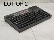 LOT OF 2 NCR POS Keyboard RJ-45 104-Key w/ Trackpad 5932-6574-9090 #2