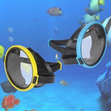 Retro Children Youth Oval Snorkeling Mask Leakproof No Fogging Single Lens Wide