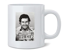 Pablo Escobar El Patron Medellin Colombia Mugshot Ceramic Coffee Mug Tea Cup