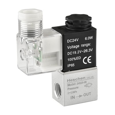 Electrical Pneumatic Solenoid Valve 2V02508 24VDC PT1/4 2/2 Way NC Port