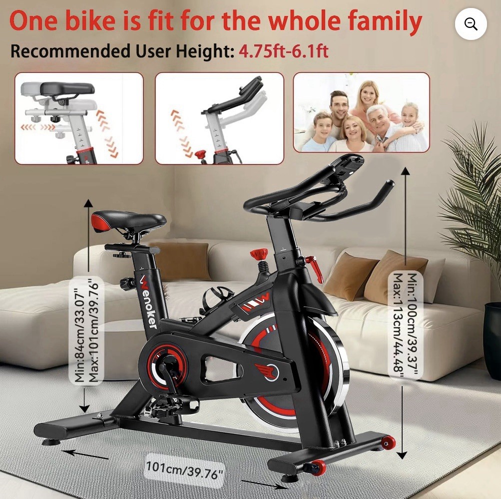 Wenoker Stationary Exercise Bike,Indoor Cycling Bicycle