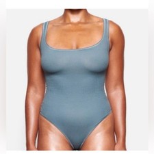 SKIMS Gray Fitted Sleeveless Bodysuit