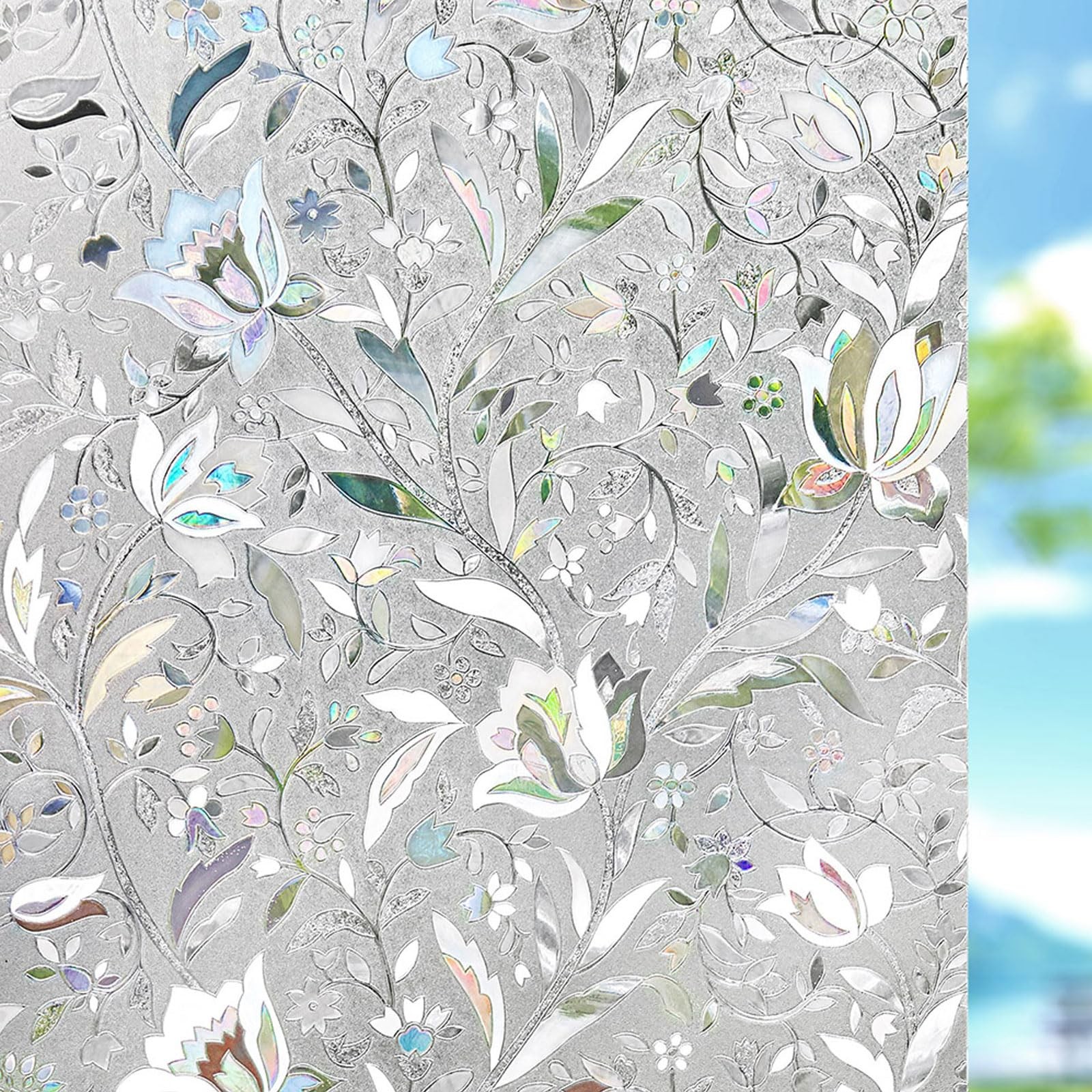 Window Film, Window Privacy Film, Window Vinyl Glass Covering, Stained Glass ...