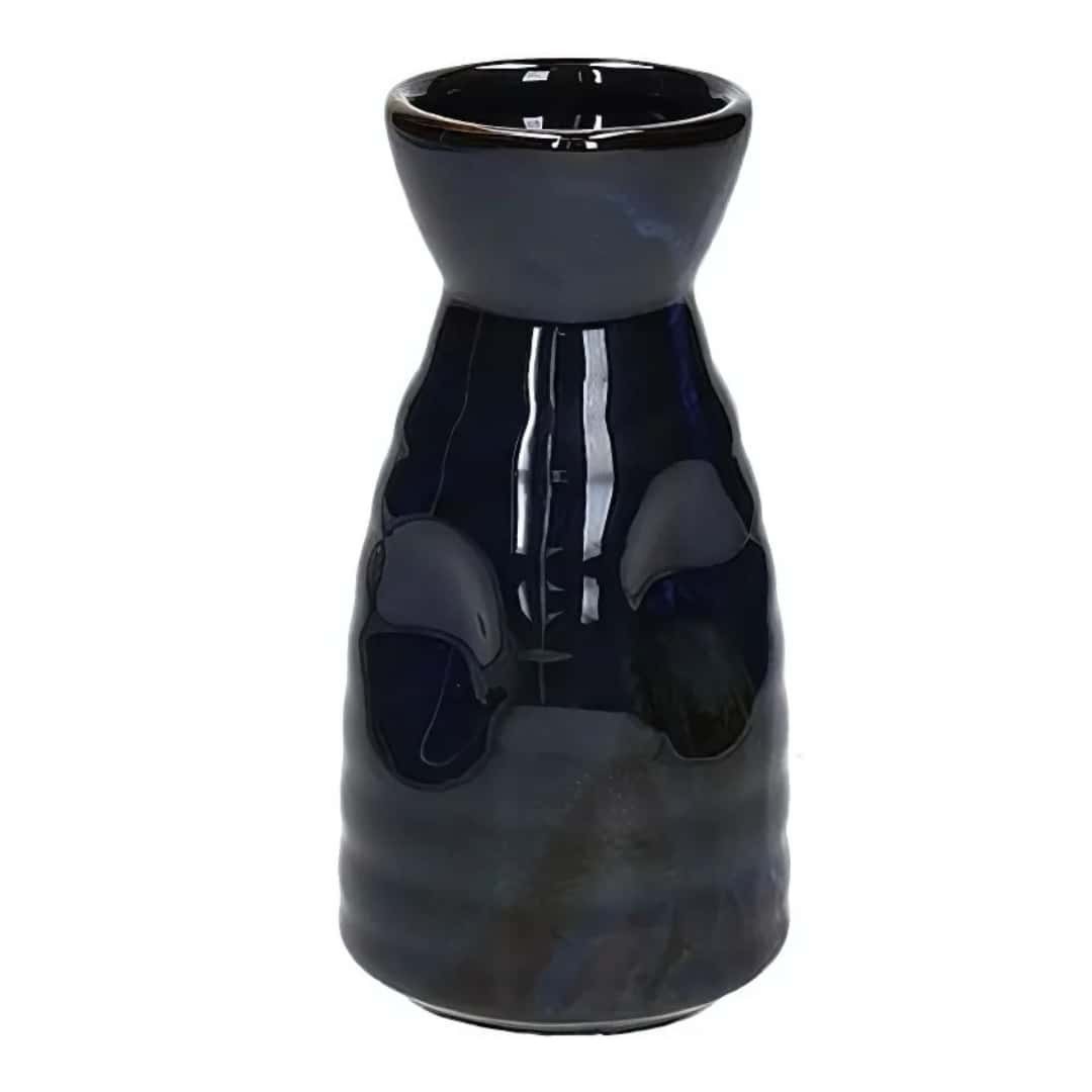 Blue Sake Bottle Jap Sushi 26 Cl 13.8X7 Cm In Stoneware - Tognana