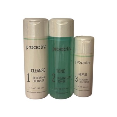 Proactiv 3-Step Acne Treatment System 60 Day Repairing Cleanser & Toner   NWOB