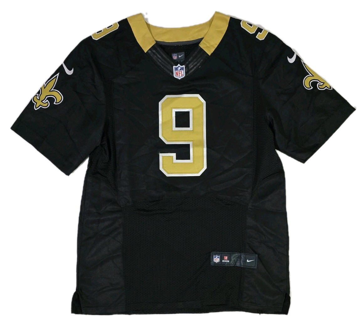 Nike On Field DREW BREES #9 New Orleans Saints Black NFL Jersey