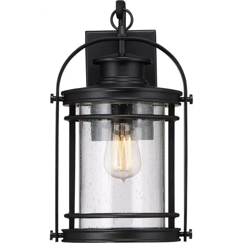 Booker 15 Inch Outdoor Wall Lantern Transitional Aluminum-Mystic Black Finish - Picture 6 of 7