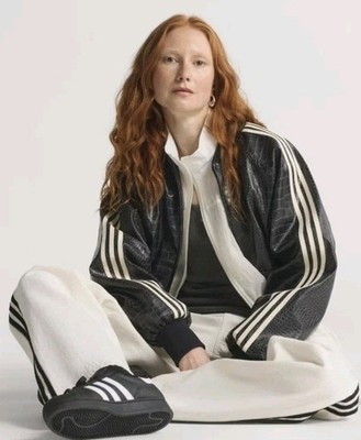 Adidas Black SST PLEATHER Croc Inspired Leather JACKET XL New Nwt
