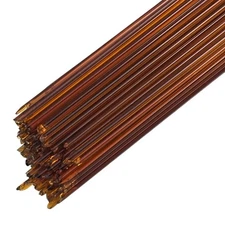 111 Dark Amber Transparent Stringers Full Tube Oceanside Glass 96 COE Glass