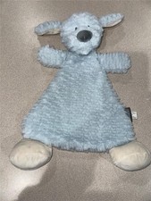 Demdaco NAT JULES Blue Puppy Dog Baby Lovey Rattle Plush Security Blanket