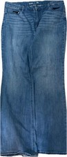 WOMENS/LADIES OLD NAVY WOW FLARE HIGH RISE DENIM JEANS-SIZE 14-MED BLUE