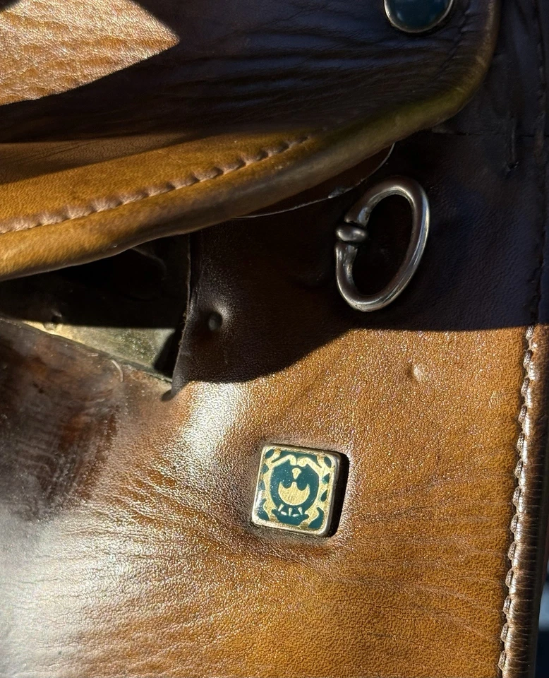 "Silla de montar Stubben Parzival 17"" cuero marrón hecha a mano en Suiza" Foto 3 de 4