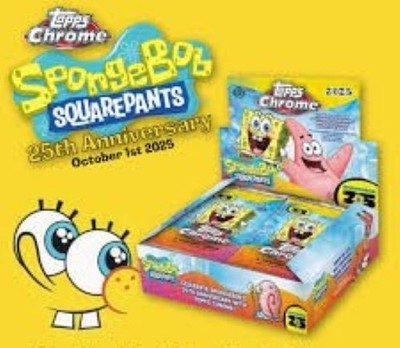 2025 Topps Chrome Spongebob 25th Anniversary Base Cards #1-200 - You Pick!