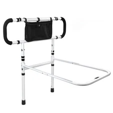 Foldable Bed Rail for Elderly Adults Safety - Adjustable Bed Rails with Suppo...