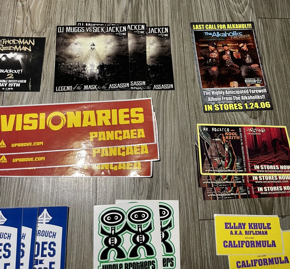 Vintage 2000s Underground Hip Hop Stickers Lot Of 33 RARE Promo - Image 3 of 4