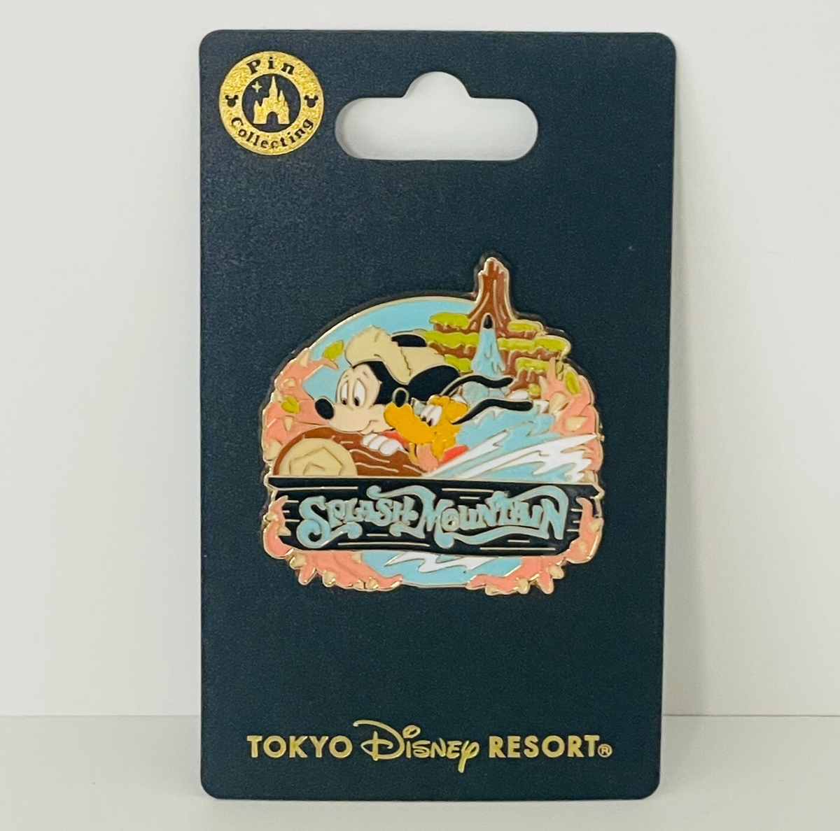 Disney Pin Splash Mountain Mickey Mouse & Pluto Tokyo Disneyland