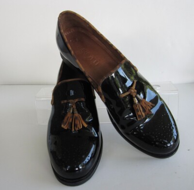 Girotti Handmade Slip-On Shoes Black Patent Leather Opera Pumps Mens Size 39 Girotti Handmade Slip-On Shoes Black Patent Leather Opera  main image 3