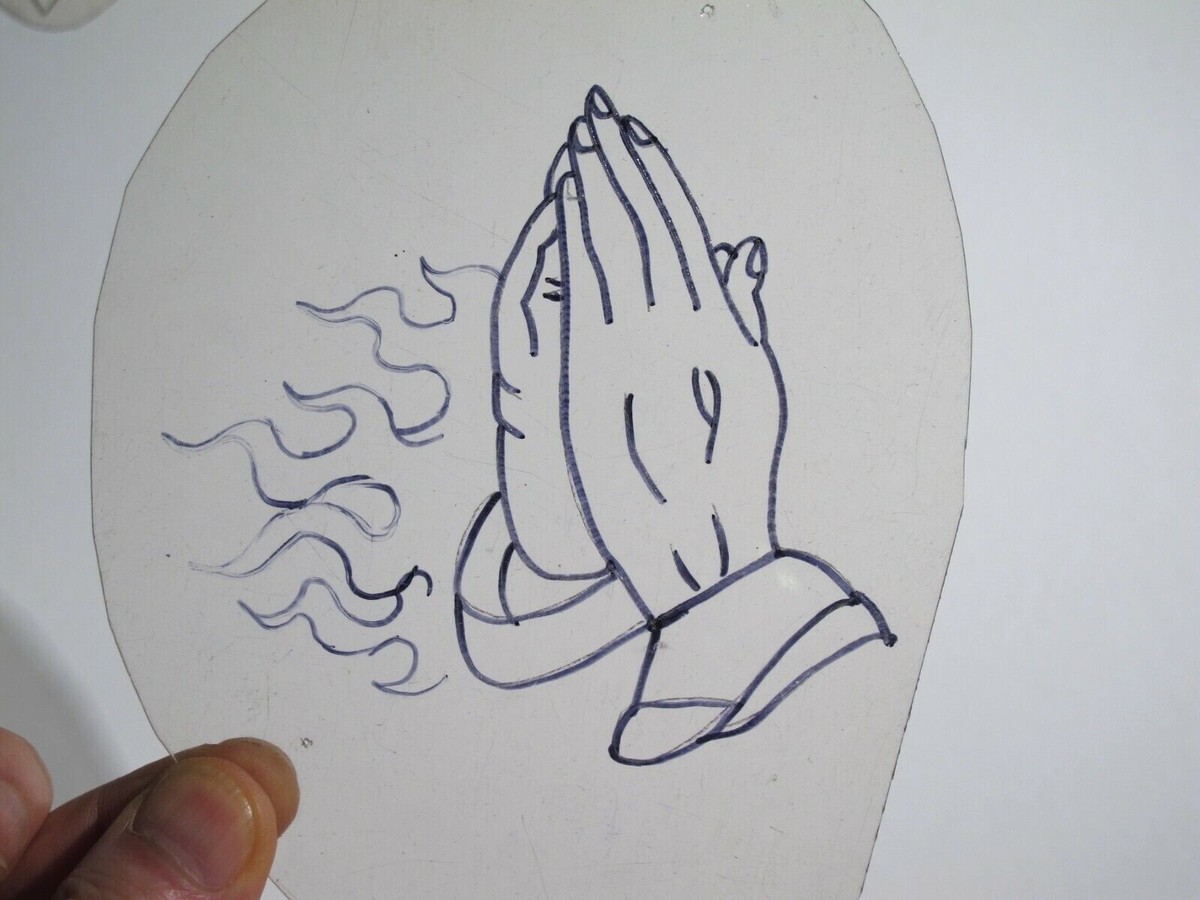 TATTOO FLASH POSTER【 Praying Hands 】 Praying Hands & Roses