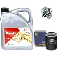 MotoröL Set 10W-40 5 Liter + ÖLfilter + Schraube FüR Toyota Avensis Corolla RAV