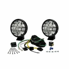 KC Hilites 5" Apollo Pro Halogen Pair Pack System Black Fog Beam 55W Per Light