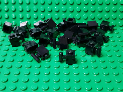 ** 25 CT LOT **  Lego NEW black 1 x 1 modified bricks w/ side bar handle