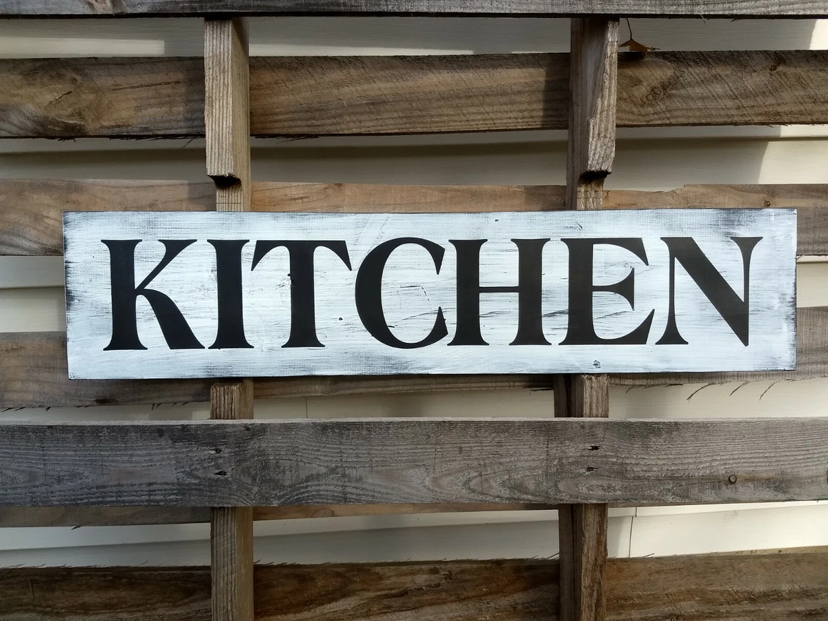 farmhouse wood sign KITCHEN rustic wooden home decor country large 7.25x32