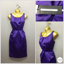 NEW M&S Autograph Purple Sleeveless Sheath Occasions Dress UK 8 EUR 36 RRP £55