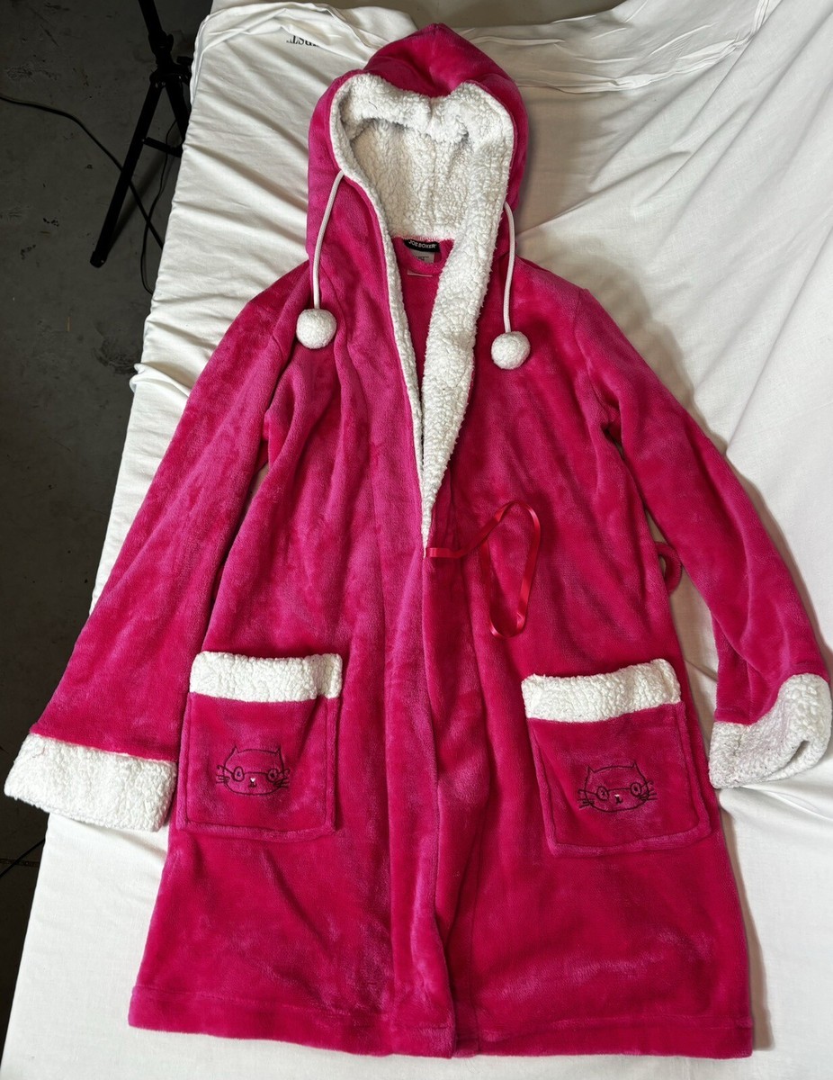 Joe Boxer Women's Pink Cozy Warm Plush Wrap Spa Robe Size SC