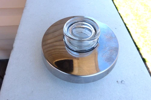 PYREX VTG PERCOLATOR 4 CUP GLASS & METAL REPLACEMENT LID ONLY CLEAN READY TO USE