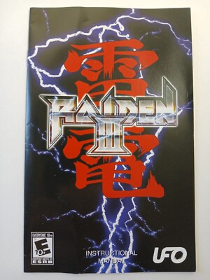 Playstation 2 PS2 Instruction Booklet/Manual only - RAIDEN III 3