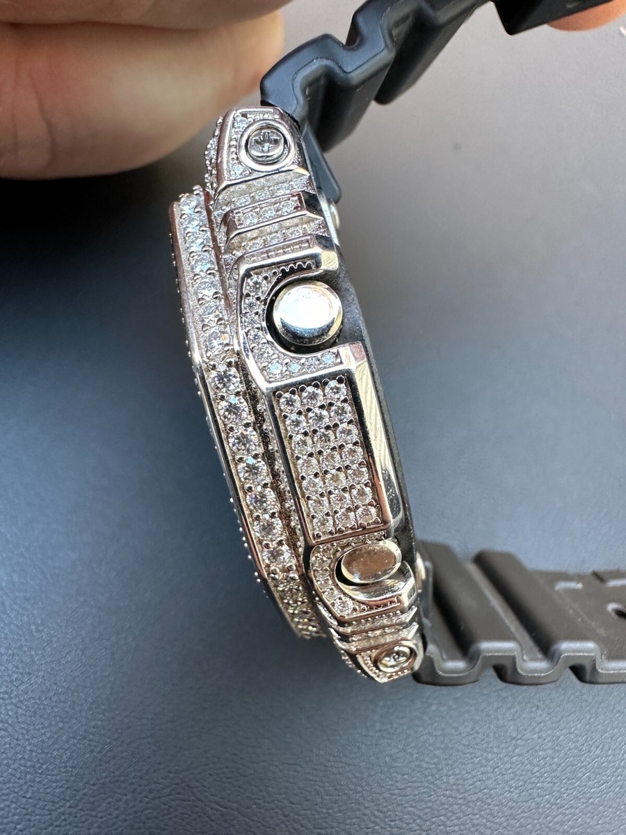 MOISSANITE Real 925 Silver Iced Casio G Shock GA-2100 Hip Hop