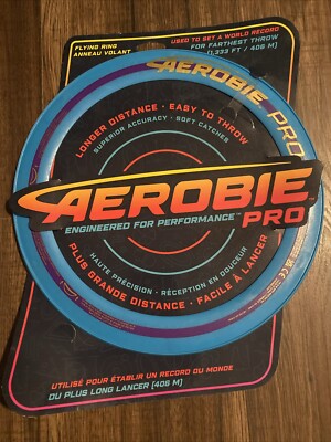 Aerobie Pro Ring Outdoor Flying Disc - Blue  13'' - 6046323 - Frisbee Super Disc