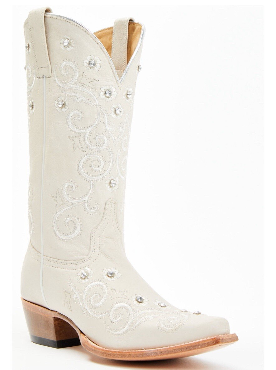 Shyanne Womens Victoria Hueso Studded Western Boots Size 9.5