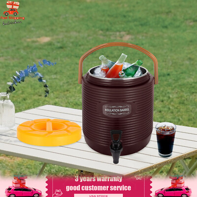 13L Insulated Beverage Dispenser Tabletop Drink Dispenser Container w/Faucet