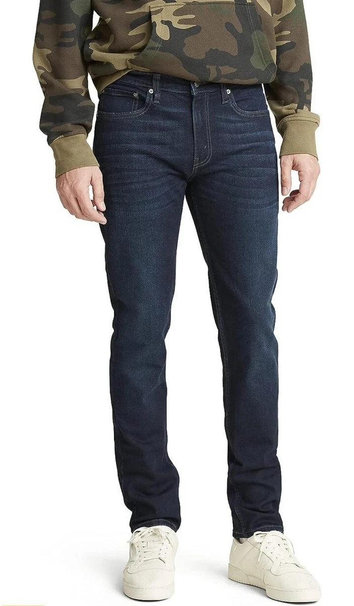 Signature levi strauss co men's slim best sale straight jeans