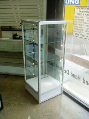 Glass Display Cabinet Showcase Shop Counter Hobby Collection