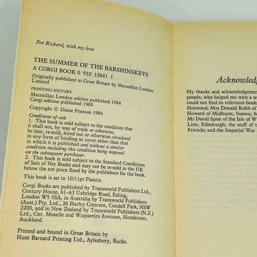 The Summer of the Barshinskeys by Diane Pearson Paperback Historical Fiction - Picture 8 of 11
