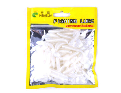 50 Stück Pack 5,5cm Gummiköder Maden Forellenköder Angeln Köder Gummifische - Bild 20 von 20
