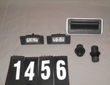 OEM 2016 Audi A3 Trunk Lid Handle 2 Tag License Plate Lights 2 Height Adjusters