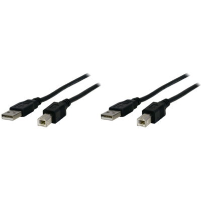 2PK PRO.2 Type A Male to B USB 2.0 Plug 2m Cable Lead Cord for Computer ...