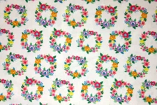 FLORAL WREATH FROM MICHAEL MILLER 100% COTTON FABRIC